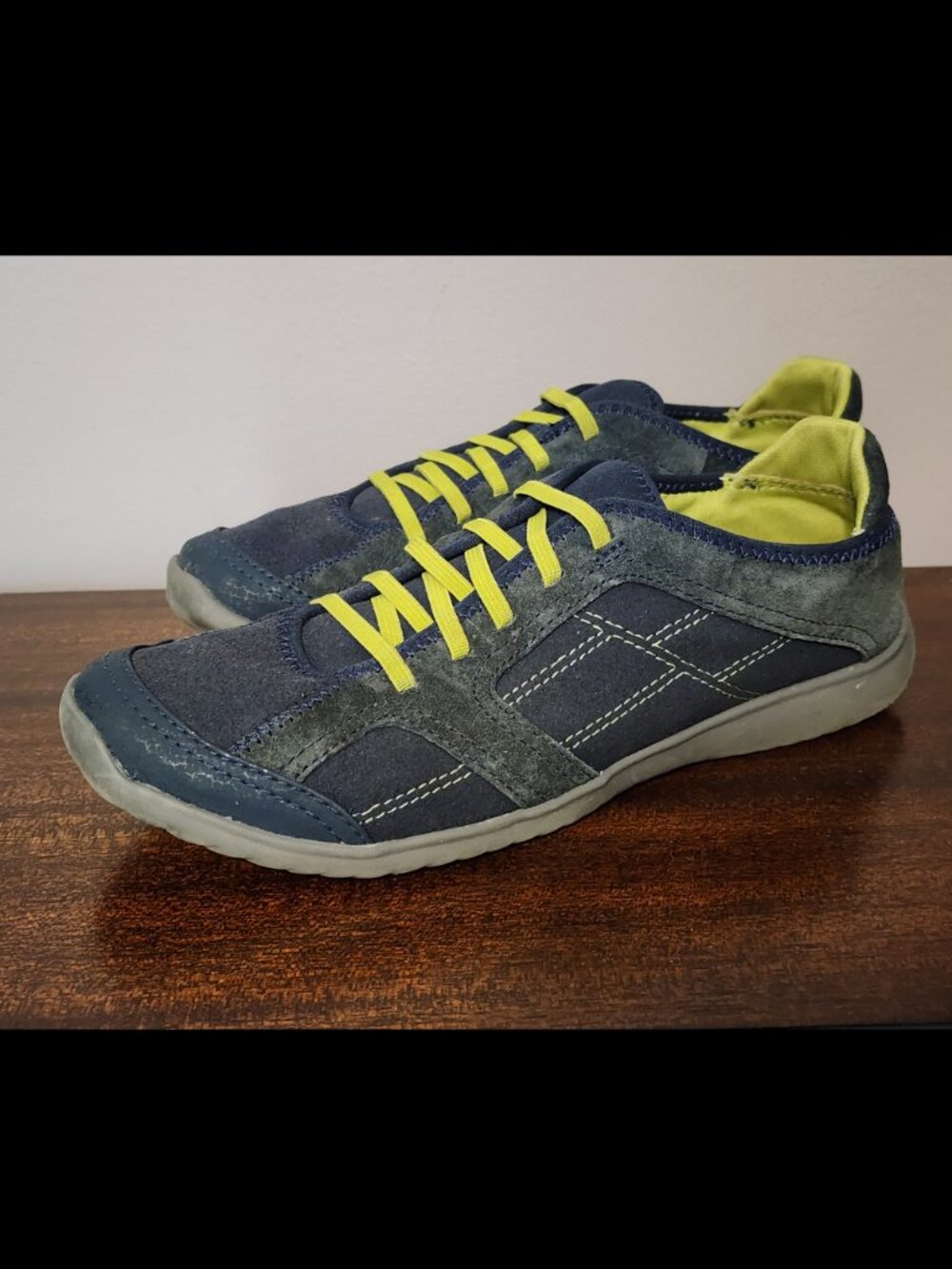 Clarks Arbor Jade Suede Leather Blue Gray Walking Shoes Size 6M